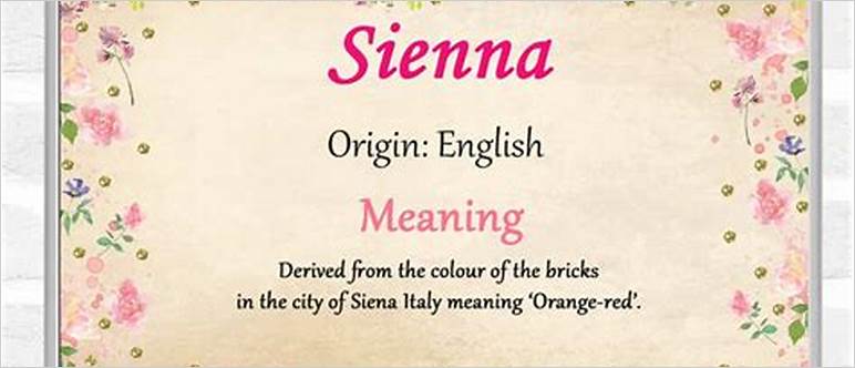 Sienna name meaning biblical